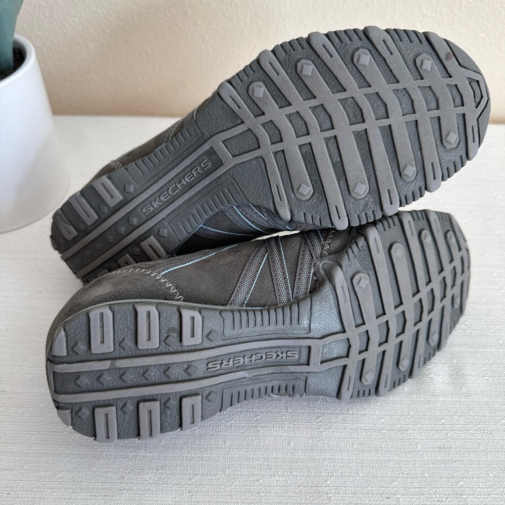 Skechers Gray Suede Low Top Slip On Casual Active Sneakers Women’s 7 - Picture 13 of 13